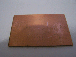 Placa de baquelita por la cara de cobre